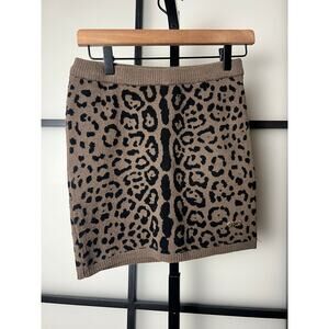 NWT SER.O.YA SEROYA Gianna Mini Skirt Cheetah Size Small